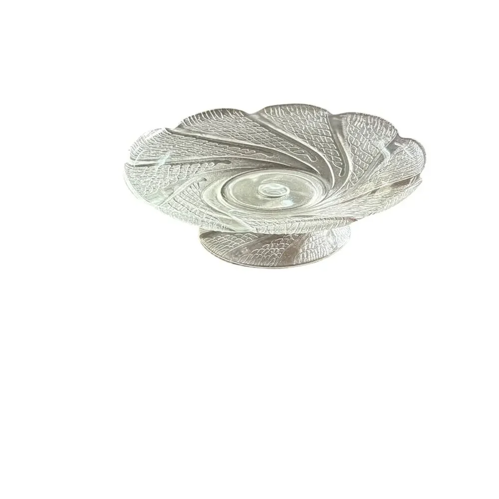 Serene vintage fruit plate 13” glass serve ware decorative bowl w/ box